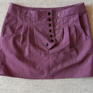 Hawks Women's striped Button-Front Mini Skirt